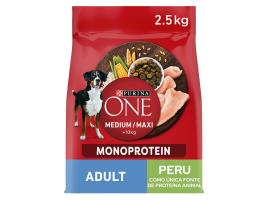 Ração Cão Purina One Monoproteína Peru 2.5kg