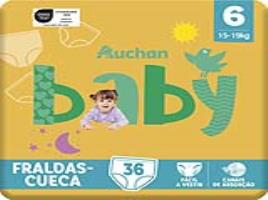 Fraldas Cueca Auchan Baby Tamanho 6 15-19kg 36un