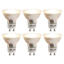 Set van 6 GU10 3-staps dim to warm LED lamp 5w 380 lm 2000-2700K