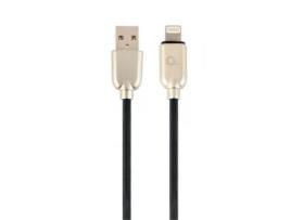 CABLE DE DATOS Y CARGA GEMBIRD 8 PINES DE CAUCHO PREMIUM, 1 M, NEGRO