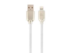 CABLE DE DATOS Y CARGA GEMBIRD 8 PINES DE CAUCHO PREMIUM, 2M, BLANCO