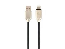 CABLE DE DATOS Y CARGA GEMBIRD 8 PINES DE CAUCHO PREMIUM, 2M, NEGRO