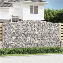 vidaXL Cestos gabião arqueados 5pcs 400x30x200/220cm ferro galvanizado