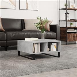 vidaXL Mesa de centro 60x60x30 cm derivados de madeira cinza cimento