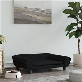 vidaXL Cama para cães 70x48x22 cm veludo preto
