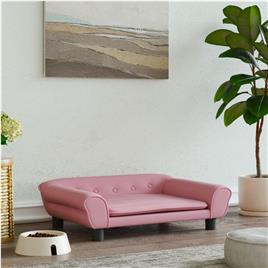 vidaXL Cama para cães 70x48x22 cm veludo rosa