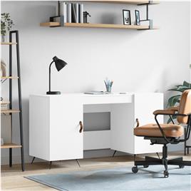 vidaXL Secretária 140x50x75 cm derivados de madeira branco