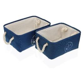 Conjunto de Cestas Náutico Têxtil (2 Peças)