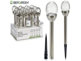 Candeeiro em Forma de Lâmpada Prata Metal Cristal Plástico (7,5 x 38 x 7,5 cm)