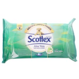 SCOTTEX papel higiénico húmedo aloe vera 40 uds