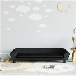 vidaXL Sofá infantil 100x50x26 cm veludo preto