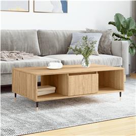 vidaXL Mesa de centro 104x60x35cm derivados de madeira carvalho sonoma