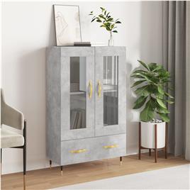 vidaXL Aparador alto 69,5x31x115 cm derivados de madeira cinza-cimento