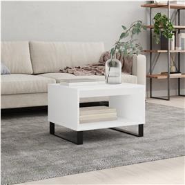 vidaXL Mesa de centro 60x50x40 cm derivados de madeira branco