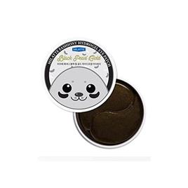 Patches de olhos Black Pearl elegantes de hidrogel Pearl Gold