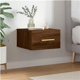 vidaXL Mesa de cabeceira de parede 35x35x20 cm cor carvalho castanho