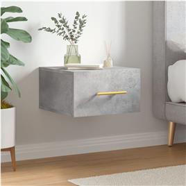 vidaXL Mesa cabeceira montagem na parede 35x35x20 cm cinzento cimento