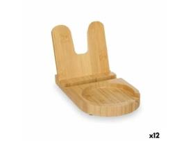 Porta Utensílios de Cozinha Natural Bambu 12,7 x 20,5 x 3,5 cm (12 Unidades)