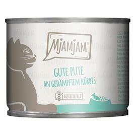 MjAMjAM 6 x 200 g comida húmida para gatos - Peru com abóbora ao vapor