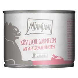 MjAMjAM 6 x 200 g comida húmida para gatos - Delicioso camarão com frango suculento