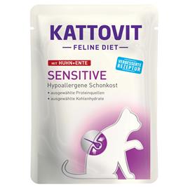 Kattovit Sensitive em saquetas (hipoalergénica) - Frango e pato