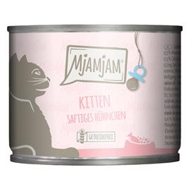 MjAMjAM Kitten 6 x 200 g comida húmida para gatos - Frango suculento com óleo de salmão