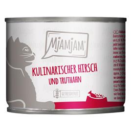 MjAMjAM 6 x 200 g comida húmida para gatos - Cervo e peru com mirtilos-vermelhos frescos