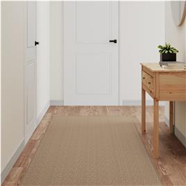 vidaXL Tapete/passadeira 80x300 cm aspeto sisal cor areia