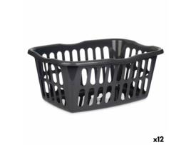 Cesto Antracite Polipropileno 50 L 58 x 24 x 42 cm (12 Unidades)