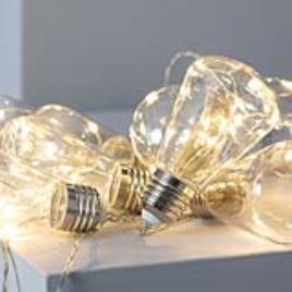 Grinalda de Luzes LED Ledkia Edison 2m Sem fios (Branco Quente 2700K - 3000K)