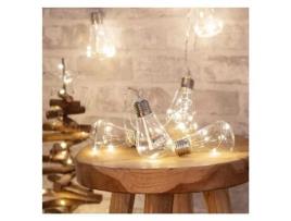 Grinalda de Luzes LED Ledkia Edison 2m Sem fios (Branco Quente 2700K - 3000K)