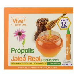 Complemento Alimentar Vive+ Própolis Geleia real (12 uds)