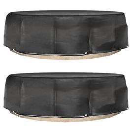 vidaXL Capas p/ espreguiçadeira ilha 2 pcs 8 ilhós Ø188x50 cm redondo
