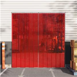 vidaXL Cortina de porta 200 mm x 1,6 mm 25 m PVC vermelho