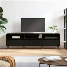 vidaXL Móvel de TV 150x30x44,5 cm derivados de madeira preto