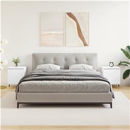 vidaXL Mesas de cabeceira 2pcs 40x30x50 cm derivados de madeira branco