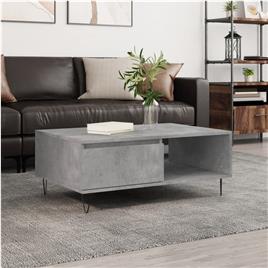 vidaXL Mesa de centro 90x60x35 cm derivados madeira cinzento cimento