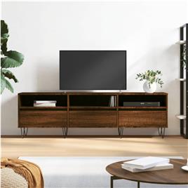 vidaXL Móvel TV 150x30x44,5 cm derivados de madeira carvalho castanho