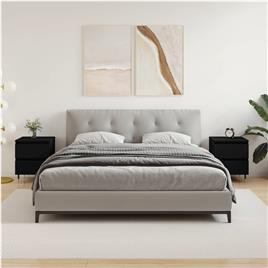 vidaXL Mesas de cabeceira 2pcs 40x35x50 cm derivados de madeira preto