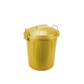 Balde Lixo com Asa Metal Amarelo 51L 55X46X44cm