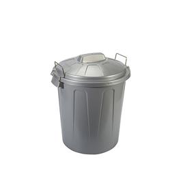 Balde Lixo com Asa Metal Cinza 70L 64X50X47cm