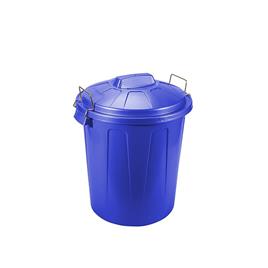 Balde Lixo com Asa Metal Azul 100L 75X54X50cm