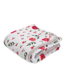 Little Unicorn Manta Muselina Algodão Summer Poppy