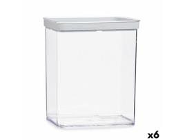 Frasco Transparente Silicone poliestireno ABS 3,3 L 10,5 x 23,7 x 21 cm (6 Unidades)