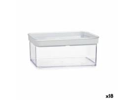 Frasco Transparente Silicone poliestireno ABS 1,1 L 10,5 x 9 x 21 cm (18 Unidades)