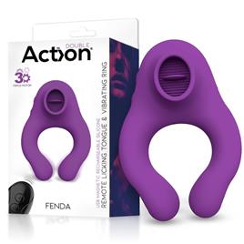 Fenda Anillo Vibrador con Lengua Estimulador y Control Remoto 3 Motores USB Magnético