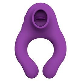 Fenda Anillo Vibrador con Lengua Estimulador y Control Remoto 3 Motores USB Magnético