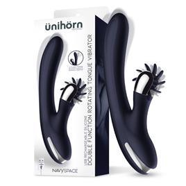 Navyspace Vibrador con Lenguas Rotadoras Azul