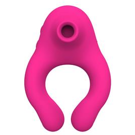 Sinqy Anillo Vibrador con Succionador de Clítoris 3 Motores con Control Remoto USB Magnético