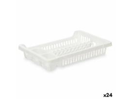 Escorredor de Louça Branco Plástico 42,5 x 7 x 29,5 cm (24 Unidades)
